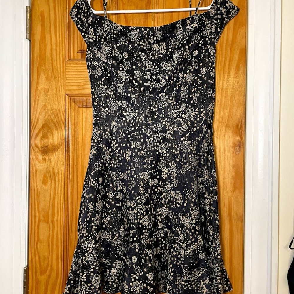 Zara Off The Shoulder Fit & Flare Dress